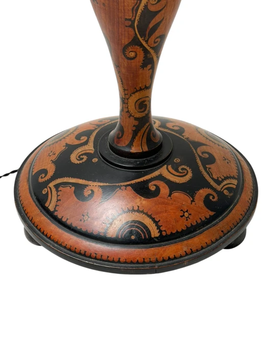 Art Deco Batik Floor Lamp by Hans Steinpatz, Dutch Design, 1920s